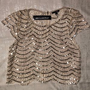 Gold sequin top